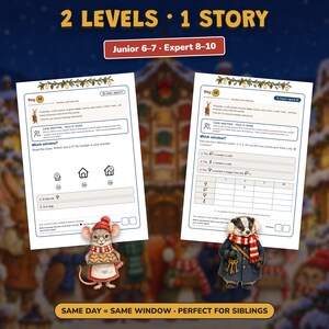 Advent Calendar for Kids Printable, 24 Day Christmas Mystery Game, Detective Countdown Ages 6-10, 2 Levels, Paper Calendar to Build image 9