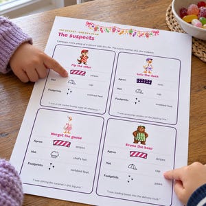 Escape Room Stampabile Fabbrica di Caramelle per Bambini 6-10 Anni, Gioco Investigativo, Caccia al Tesoro Festa a Tema Caramelle, 2 Livelli immagine 2
