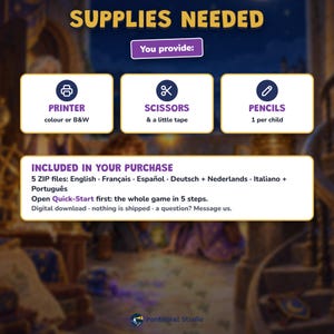 Printable Wizard School Escape Room for Kids Ages 7-11, Two Difficulty Levels, Magic Mystery Game & Treasure Hunt at Home image 13