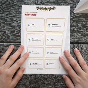 Printable Christmas Escape Room for Kids Ages 6-10, Two Difficulty Levels, Christmas Mystery Game & Treasure Hunt at Home image 3