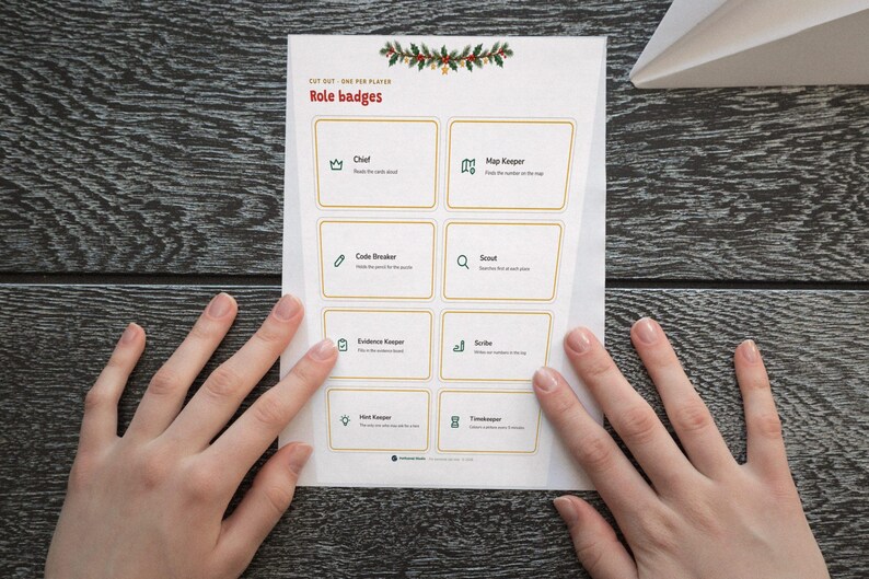 Printable Christmas Escape Room for Kids Ages 6-10, Two Difficulty Levels, Christmas Mystery Game & Treasure Hunt at Home image 3