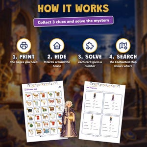 Printable Wizard School Escape Room for Kids Ages 7-11, Two Difficulty Levels, Magic Mystery Game & Treasure Hunt at Home image 7