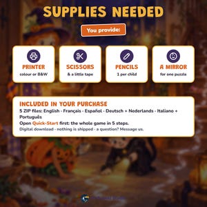 Printable Halloween Escape Room for Kids Ages 6-10, Two Difficulty Levels, Halloween Mystery Game & Treasure Hunt at Home image 13