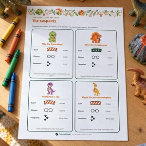 Anniversaire Dinosaure Jeu à Imprimer, Escape Game Enfant 6-10 Ans, Fête Dinosaures, Jeu d'Enquête et Chasse au Trésor Maison, 2 Niveaux image 2