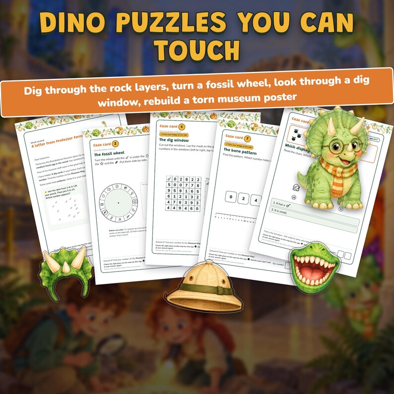 Anniversaire Dinosaure Jeu à Imprimer, Escape Game Enfant 6-10 Ans, Fête Dinosaures, Jeu d'Enquête et Chasse au Trésor Maison, 2 Niveaux image 8