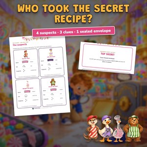 Escape Room Stampabile Fabbrica di Caramelle per Bambini 6-10 Anni, Gioco Investigativo, Caccia al Tesoro Festa a Tema Caramelle, 2 Livelli immagine 10