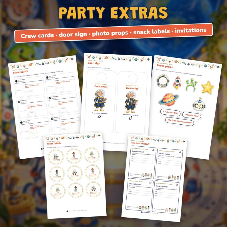 Space Birthday Party Game Printable, Kids Escape Room Ages 6-10, Two Levels, Outer Space Mystery & Treasure Hunt at Home image 11