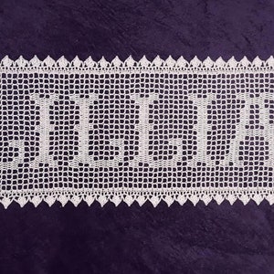 Handmade Name Doily, Crocheted, Personalized, Unique Custom Anniversary Wedding Birthday Great Gift