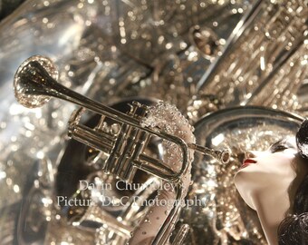 Fine Art Photography-Art Deco Diva Trumpeter, musicians and music lovers!