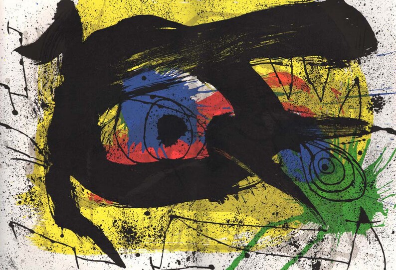 Contemporary art Joan Miro Original Lithograph Sobreteixims DM03203d 1973