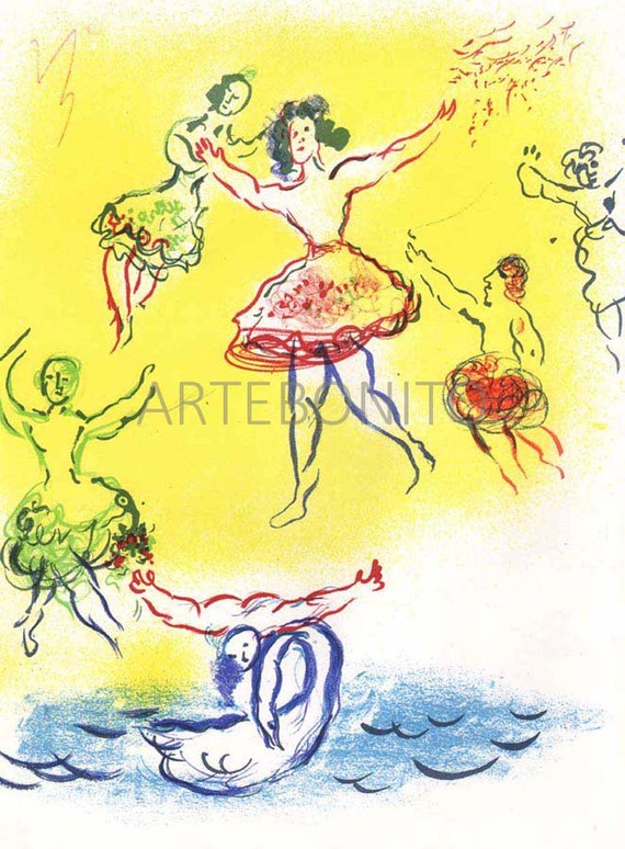 View Marc Chagall Lithographie Pariser Oper Gif