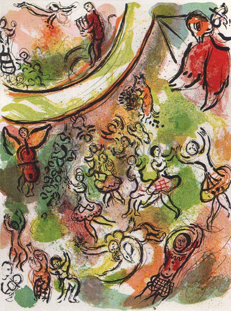 Marc Chagall Original Lithograph Frontispiece Ceiling of