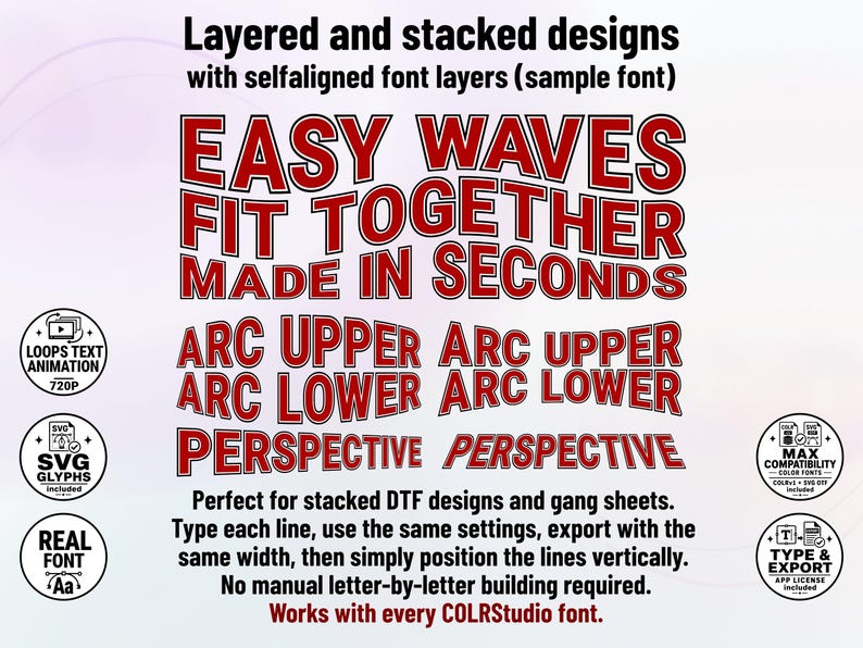 Iridiant-Doodles-1 - Dreamy Rainbow Stacked Doodle Color Font | Warp Effects & SVG/PNG Export App image 7