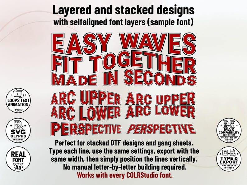 Psychedelic-02 – Groovy Psychedelic Stacked Color Font | Warp Effects & SVG/PNG Export App image 7