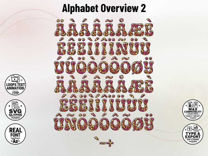 Psychedelic-02 – Groovy Psychedelic Stacked Color Font | Warp Effects & SVG/PNG Export App image 6