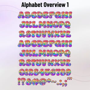 Rainbow-Blobs-1 - Rainbow Psychedelic Stacked Color Font | Warp Effects & SVG/PNG Export App image 5