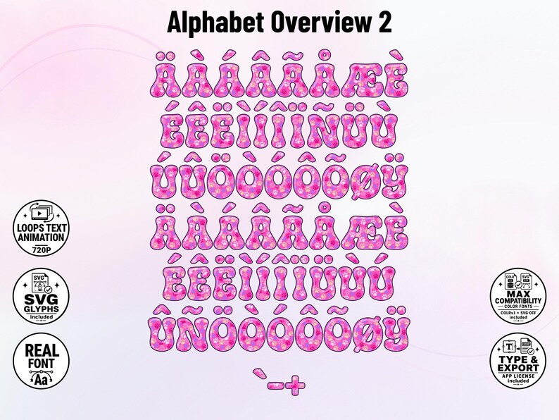 Doodle-Paws-1 - Colorful Paw Prints Stacked Color Font | Warp Effects & SVG/PNG Export App immagine 6
