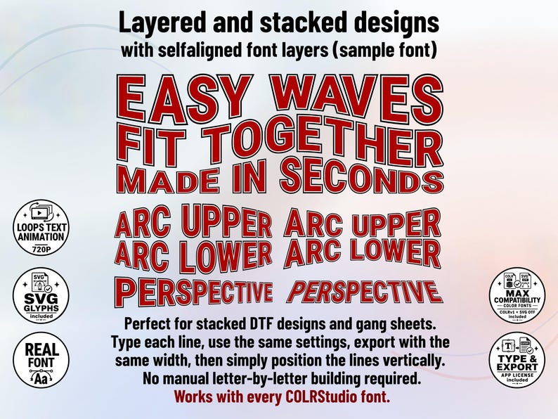 Retro-Gaming-1 - Bold Multicolor Checkerboard Stacked Color Font | Warp Effects & SVG/PNG Export App image 7