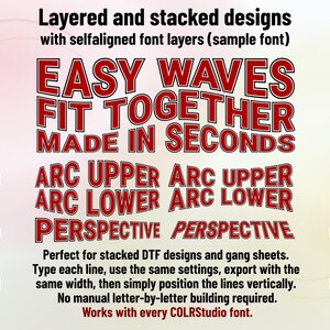 Halftone-Dots-1 - 70s-inspired Stacked Color Font | Warp Effects & SVG/PNG Export App image 7