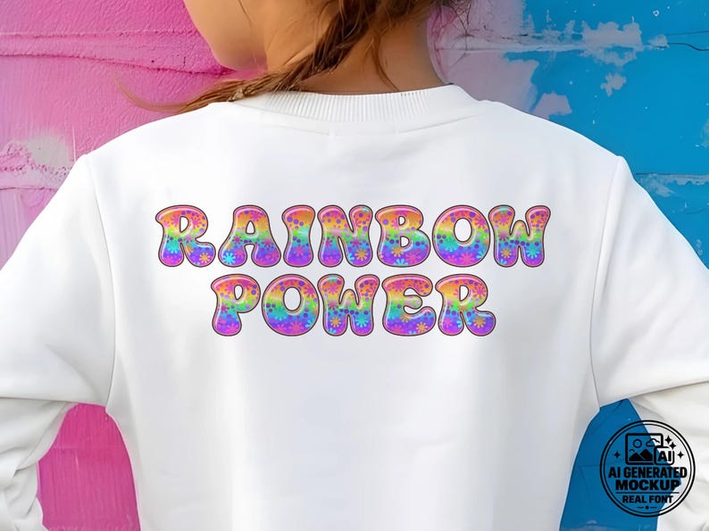 Rainbow-Blobs-1 - Rainbow Psychedelic Stacked Color Font | Warp Effects & SVG/PNG Export App image 4