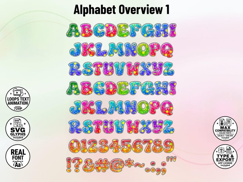 Doodle-Pop-01 - Pop Art Stacked Doodle Color Font | Warp Effects & SVG/PNG Export App image 5