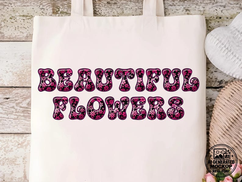 Flowerpower-03 - 70s-Inspired Flowerpower Stacked Color Font | Warp Effects & SVG/PNG Export App image 3