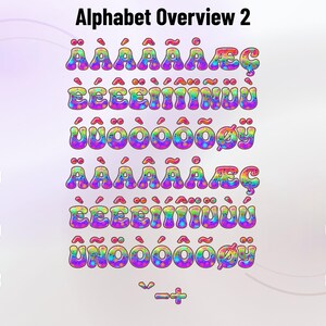 Rainbow-Blobs-1 - Rainbow Psychedelic Stacked Color Font | Warp Effects & SVG/PNG Export App image 6