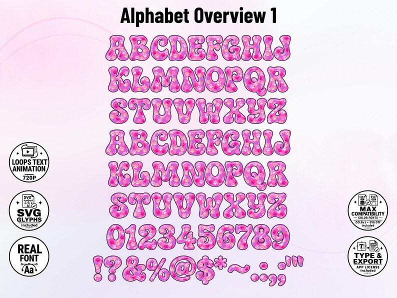 Doodle-Paws-1 - Colorful Paw Prints Stacked Color Font | Warp Effects & SVG/PNG Export App immagine 5
