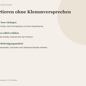 Kabel Organizer STL Set – 2 offene Kabelablagen und 2 Kabelwickler, Schreibtisch Ordnung, 4 Dateien für 3D Druck image 3