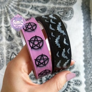 CINTA gótica 45 METROS para scrapbooking carta de embalaje jurnaling, deco decorativo pastel goth grunge emo metal punk accesorio brujo