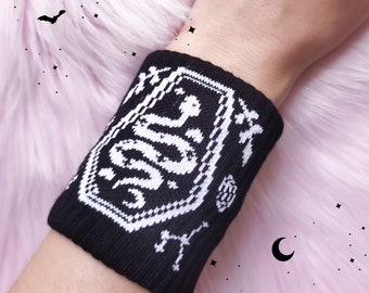 GOTHIC SWEATBAND, Pastel Goth Grunge Harajuku Menhera Emo Punk Rock 2yk, Baumwollarmband Yoga Tennis Runner Pole Dancer Accessoires