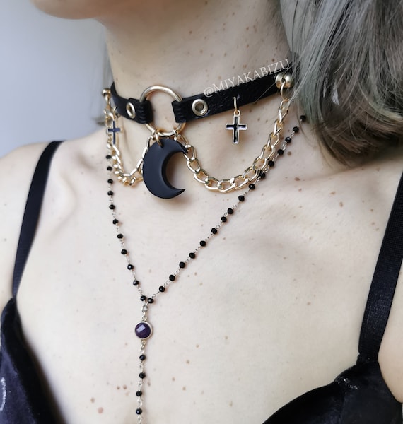 Mandala Crafts Punk Goth Choker Collar - Punk Choker Necklace