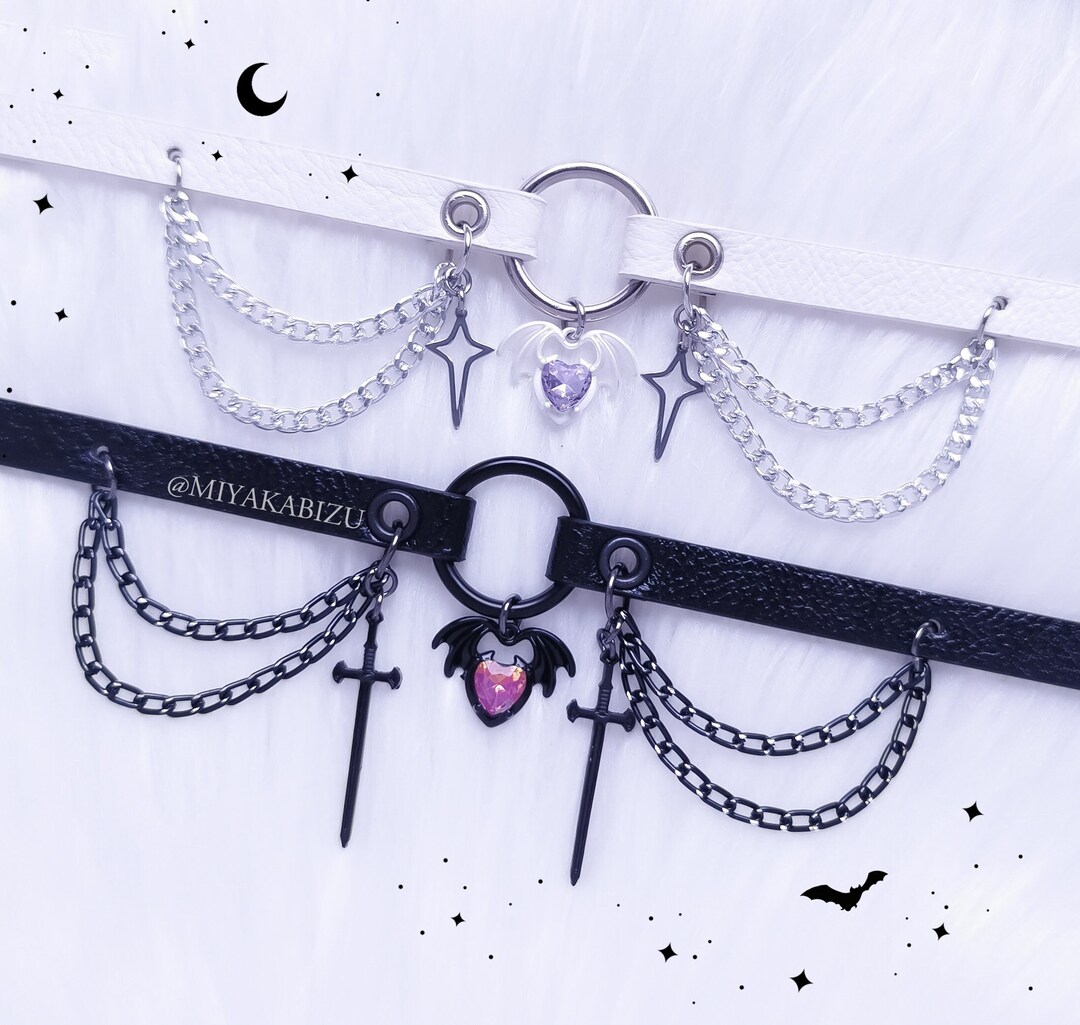 ManonMimiマノンミミー　Gothic Choker All-in-one Amazon.com: HAIAISO 6-9Pcs Leather Choker Black Punk Goth