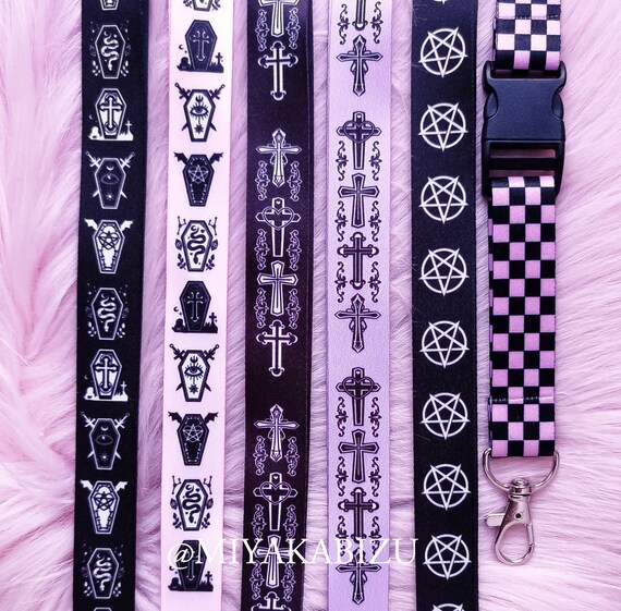 Pastel Goth KEY LANYARD/ KEYCHAIN Gothic Witch Grunge