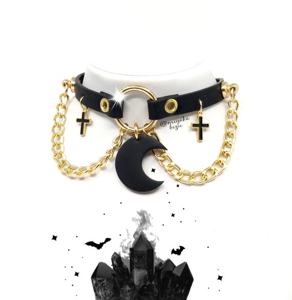 Gothic All Black Heart Choker Aesthetic Grunge Vegan Leather Collar Chokers  Harajuku Emo Necklace Chocker Halloween Jewelry