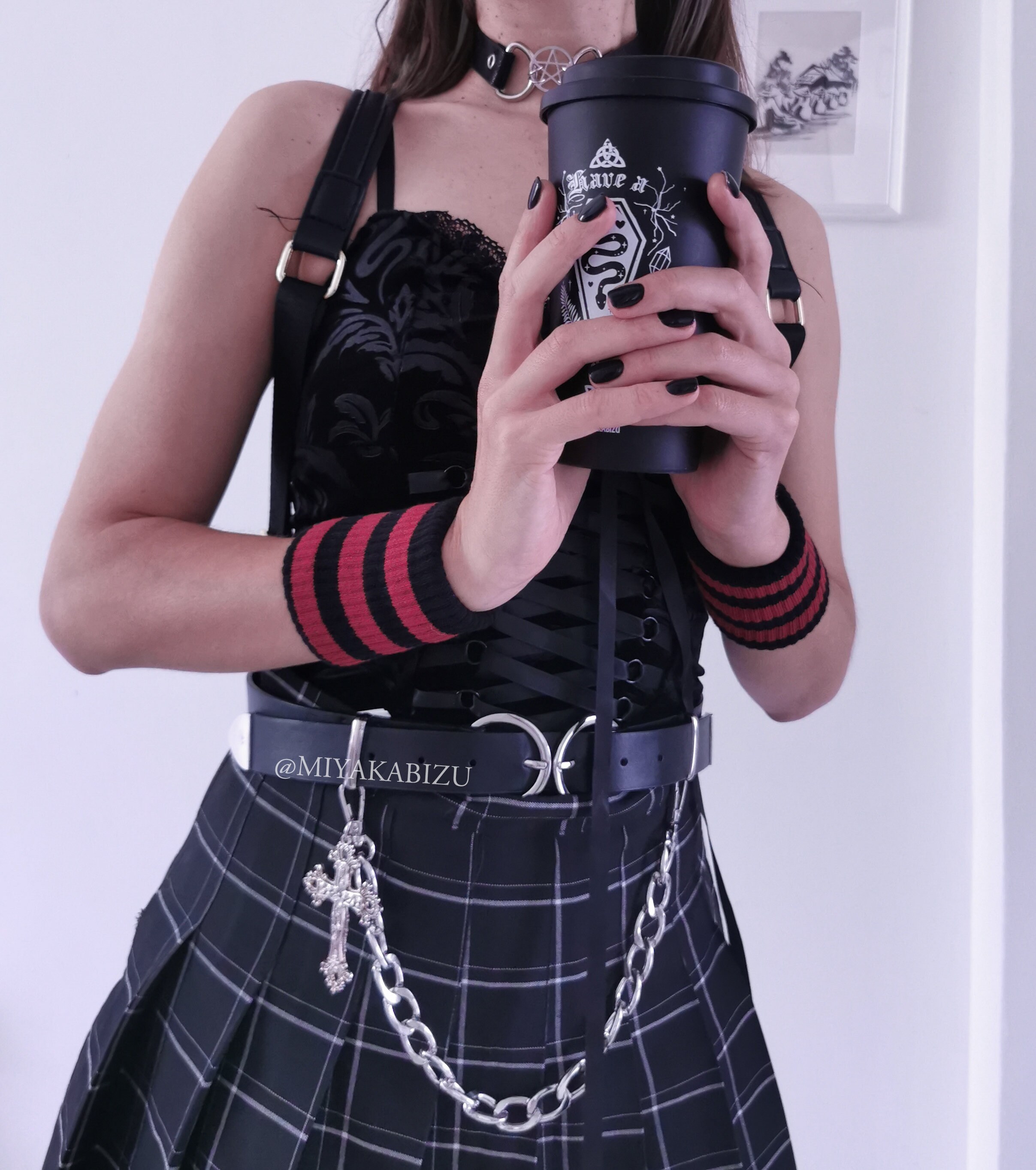アクセサリー chigo Punk Pin Bracelet 925 Sterling Silver Safety Pin Bracelet, Chunky Punk Rock