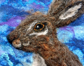Wise Mother Hare - Blank Greetings Card, Brown Hare