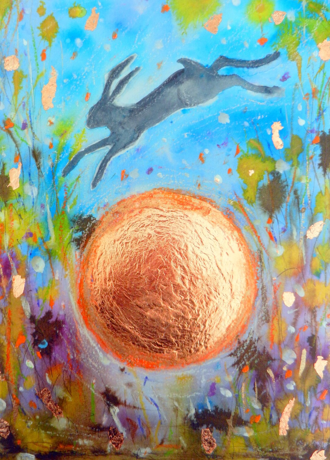 Moon Hare Blank Greetings Card, Hare, Moon - Etsy UK