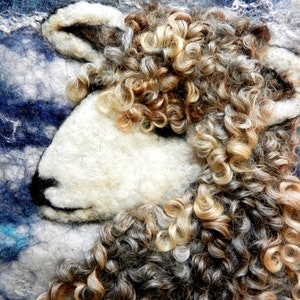Curly Sheep - Blank Greetings Card