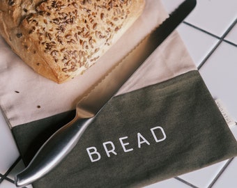 Linen Drawstring Bread Bag - Zero Waste Living - bread storage bag - food storage bag - eco conscious gift - cottagecore