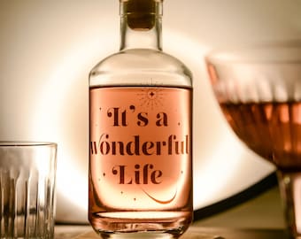 Valentines Gift - It's a Wonderful Life Drinks Decanter - couples gift, anniversary gift, celebrate life, gift for partner