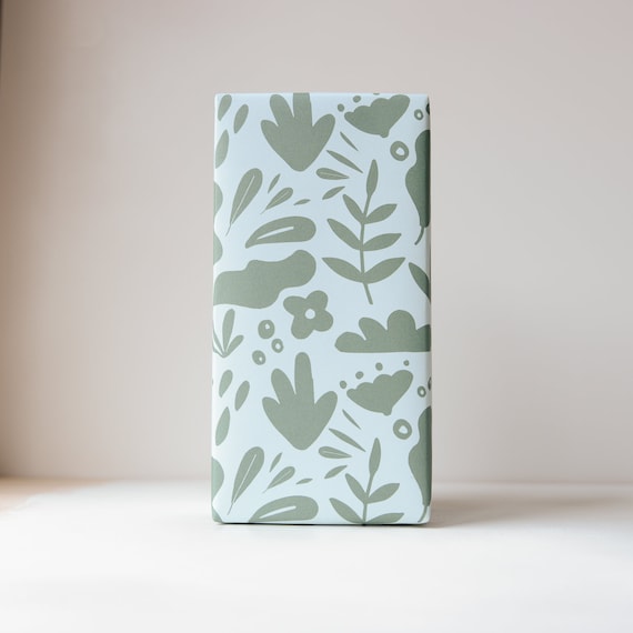 Mint and Sage Botanical Gift Wrap recycled paper Wrapping Paper botanical paper gift wrap set flower pattern birthday gift wrap