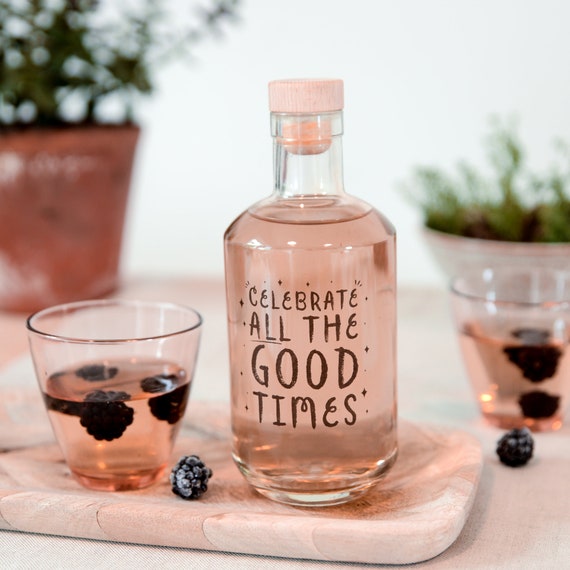 Celebrate all the Good Times Glass Drinks Decanter