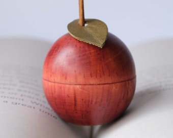 Anniversary Gift - I Love You To The Core Secret Message Wooden Apple - Personalised Gift - 5th anniversary - wooden ornament - gift for her