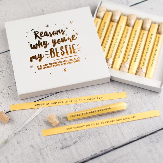 Thoughtful gift for best friend - Reasons why you're my Bestie personalised gift - bridesmaids gift, keepsake gift, mothers day gift
