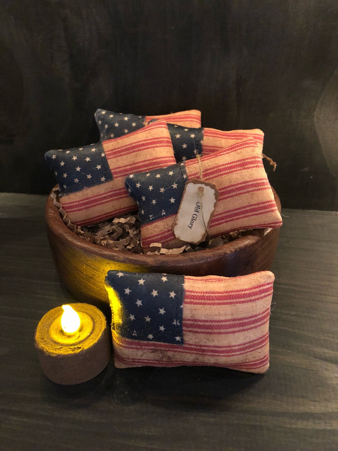Primitive Flag Bowl Fillers - Etsy