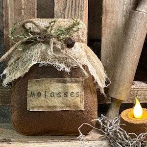 Primitive Faux Jar of Molasses Bowl Filler / Ornie