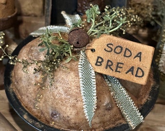 Primitive Faux Irish Soda Bread / Tiered Tray Decor / Shelf Sitter 4.5 inches