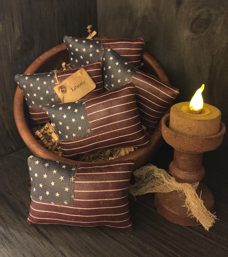 Primitive Flag Bowl Fillers Etsy