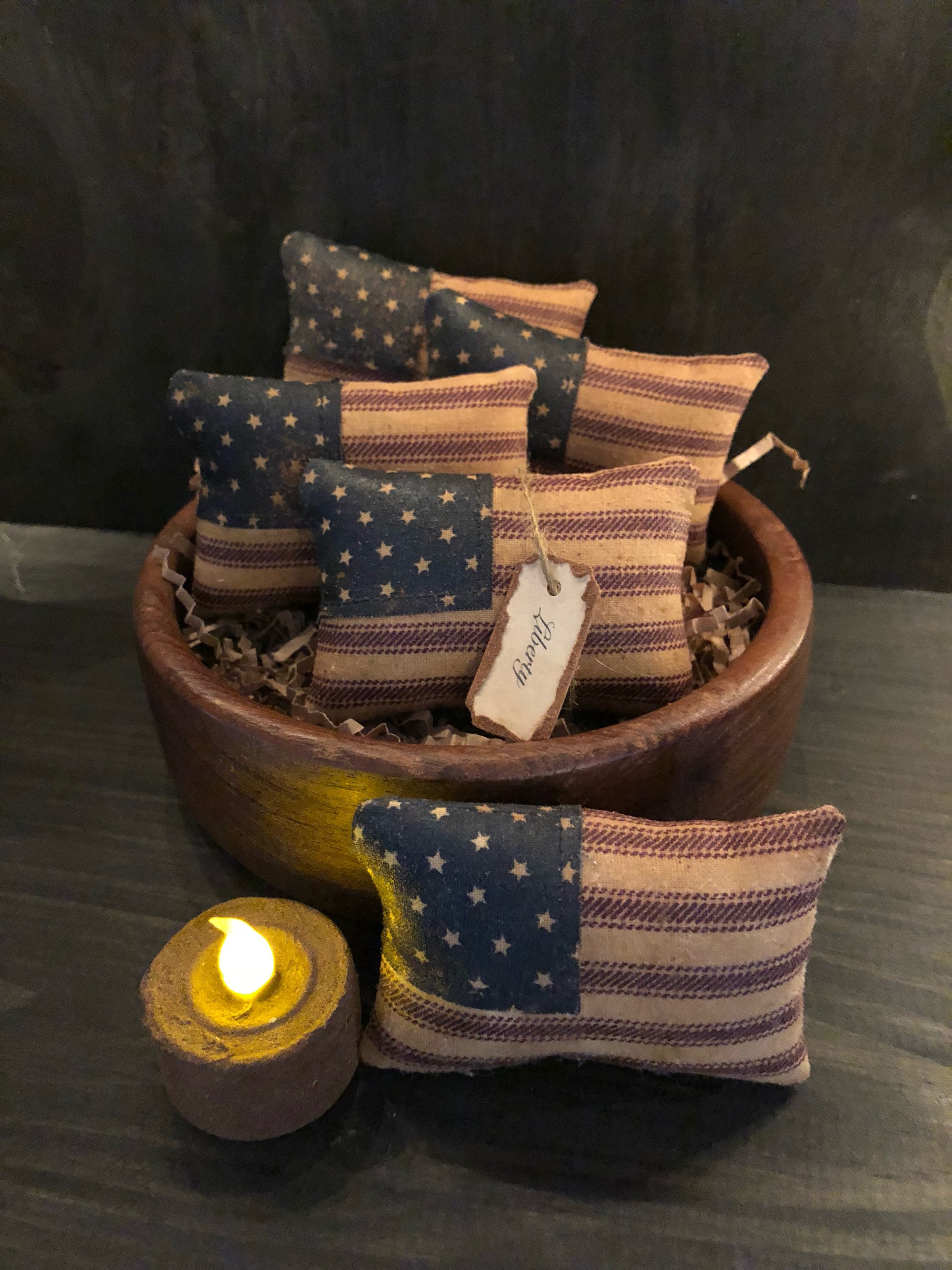 Primitive Flag Bowl Fillers - Etsy